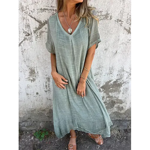 Weites Sommer-Strandkleid für Damen | Midi