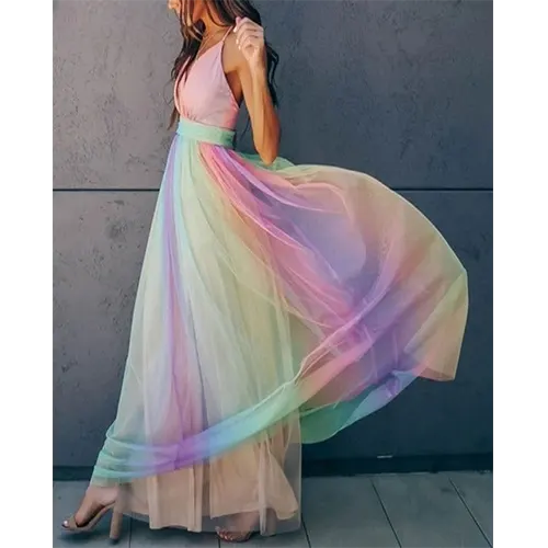 Fließendes und elegantes Sommerkleid für Damen | Maxi