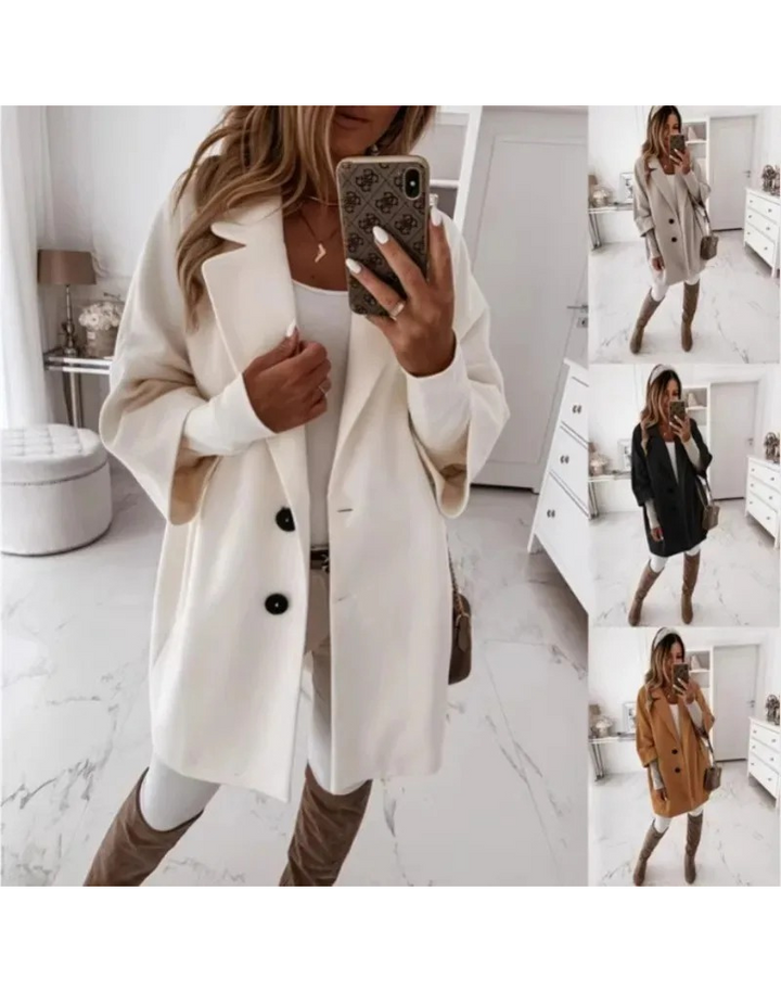 Aurore - Trench Coat Surdimensionné avec Double Fermeture à Boutons et Coupe Décontractée