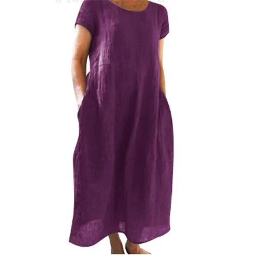 Einfaches Sommerkleid für den Alltag für Damen | Midi