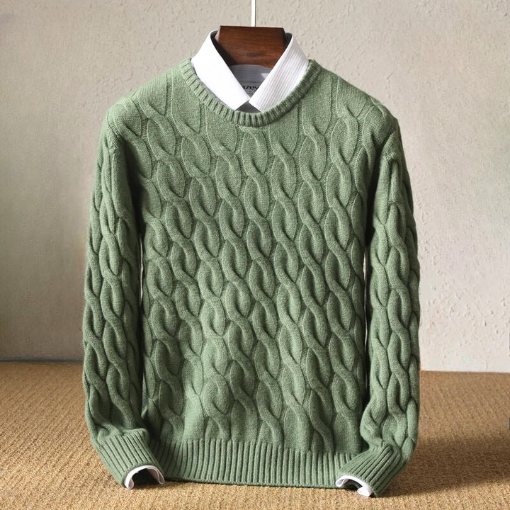 Pull en maille torsadée pour hommes - Adrien