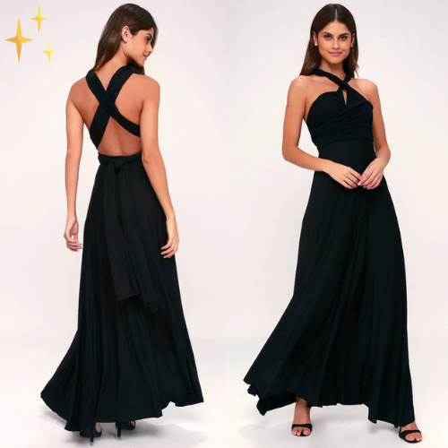 Elegantes Hochzeitskleid mit Rückenausschnitt für Damen | Maxi