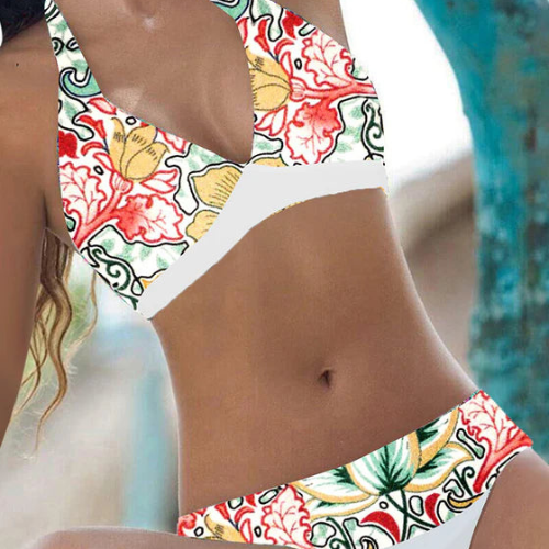 Bikini mit Neckholder-Print für Damen | Schick