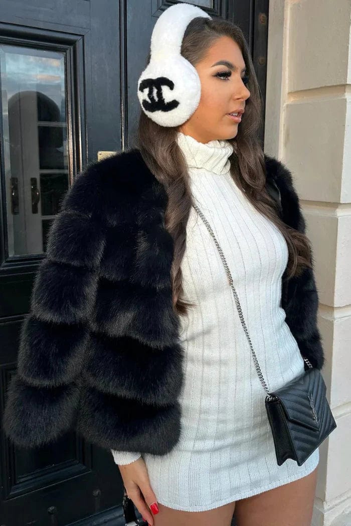 Tarynna - Veste en peluche synthétique confortable