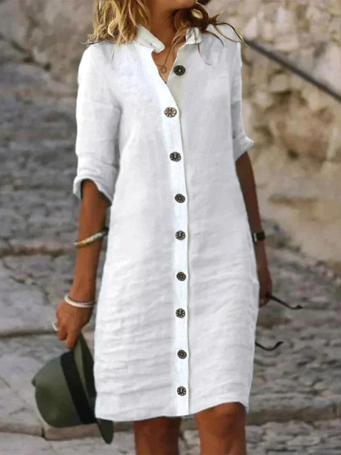 Robe en Lin "Bette" - Élégance Estivale et Confort