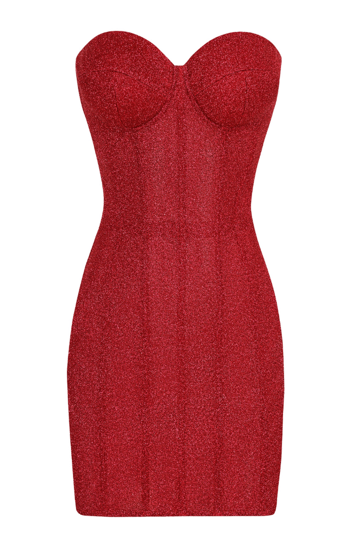 Margaux - Robe courte sans bretelles avec corset