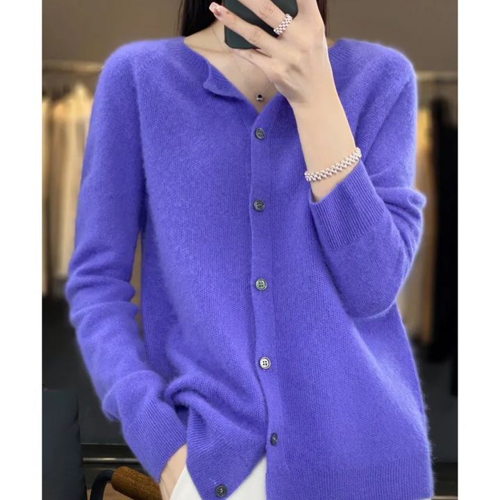 Ibbie - Cardigan Col Roulé O Cashmere Pull Femme