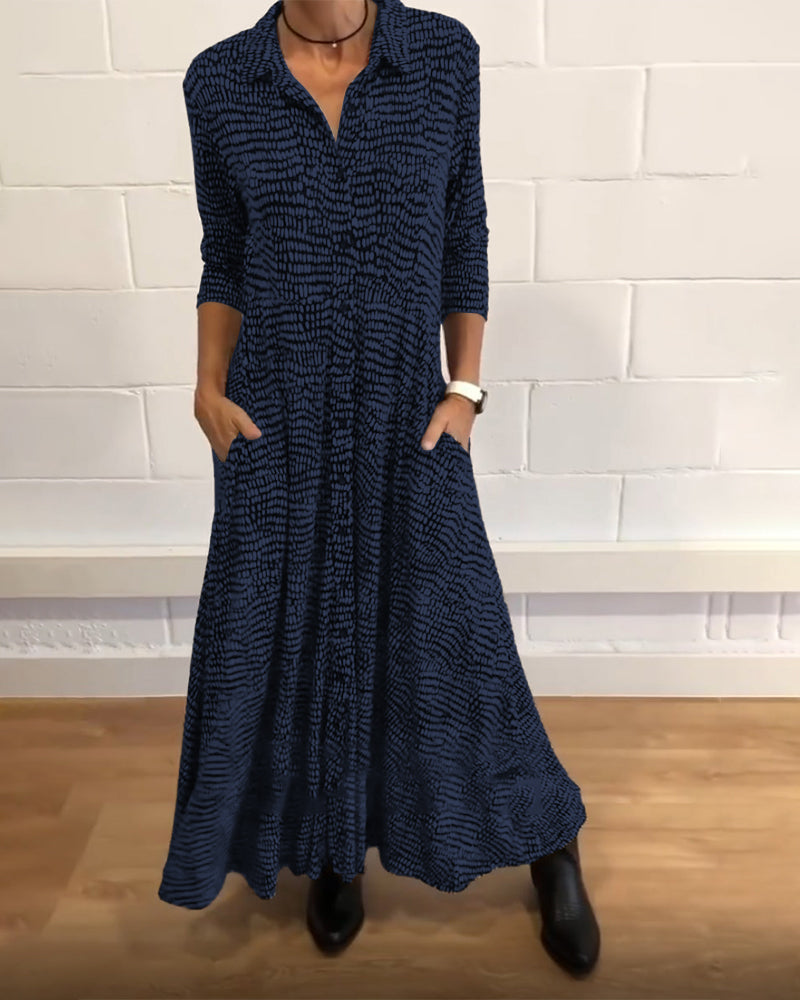 Bryony | Vestito stampato con scollo a V
