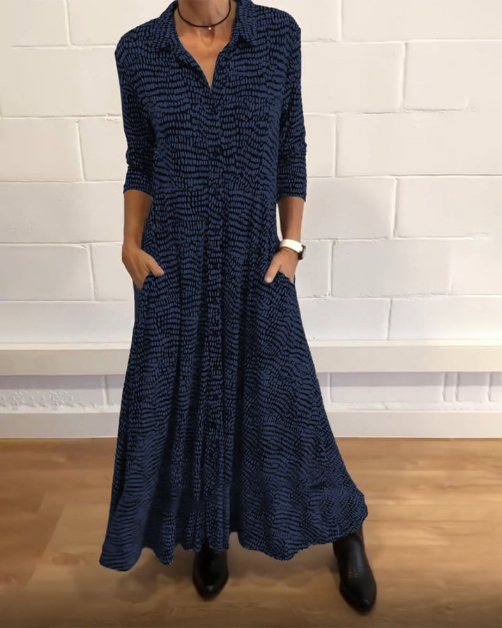 Bryony | Vestito stampato con scollo a V