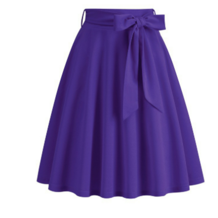 Damen Midirock mit hoher Taille | Fliege