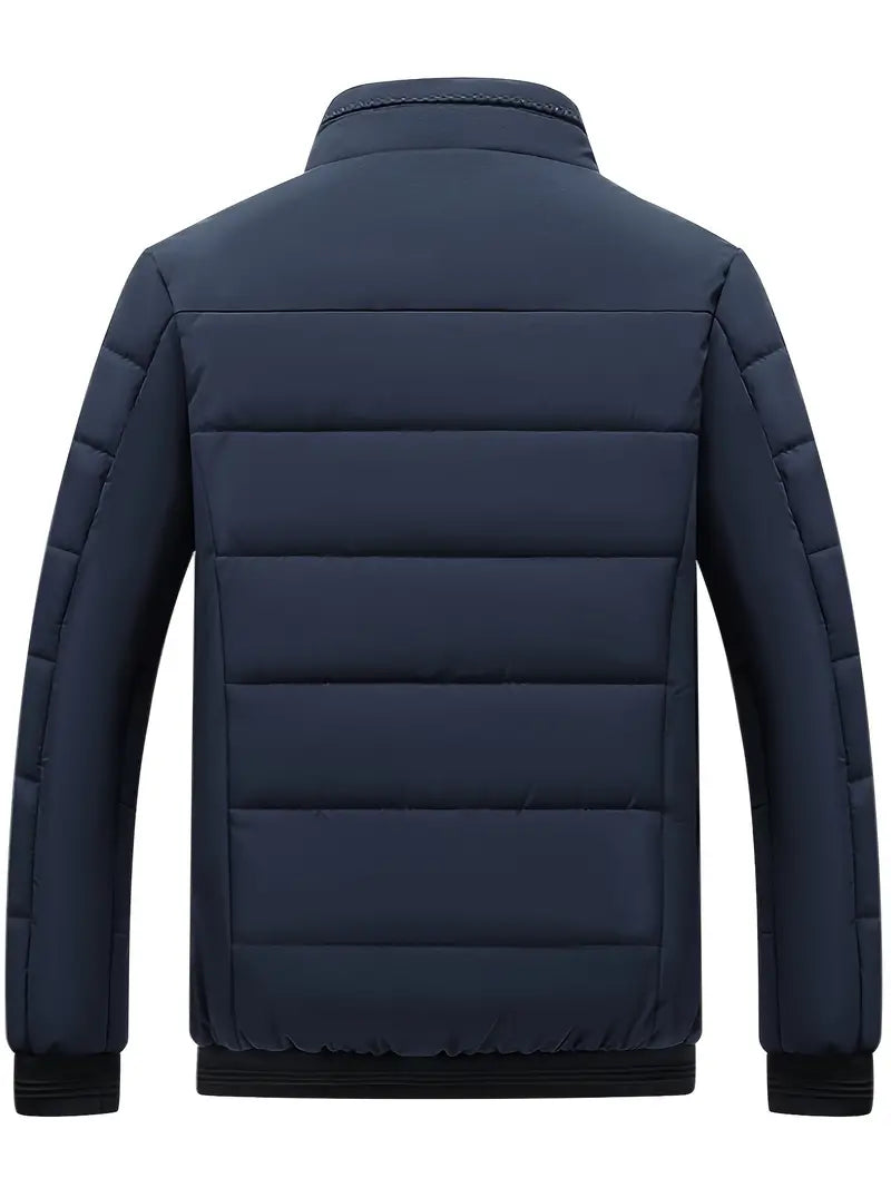 Matthieu – Cappotto uomo con collo alto, giacca invernale spessa con fodera in velluto