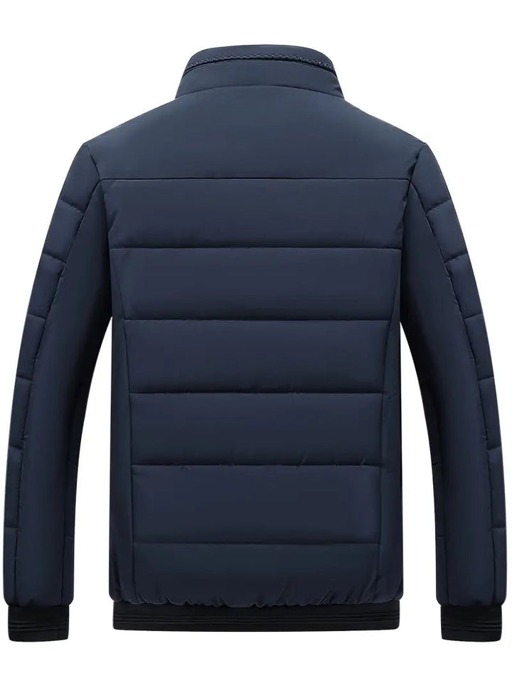 Matthieu – Cappotto uomo con collo alto, giacca invernale spessa con fodera in velluto