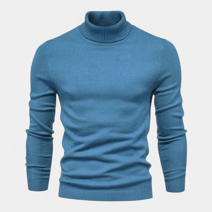 Curie Paris | Pull à col roulé en maille côtelée pour homme