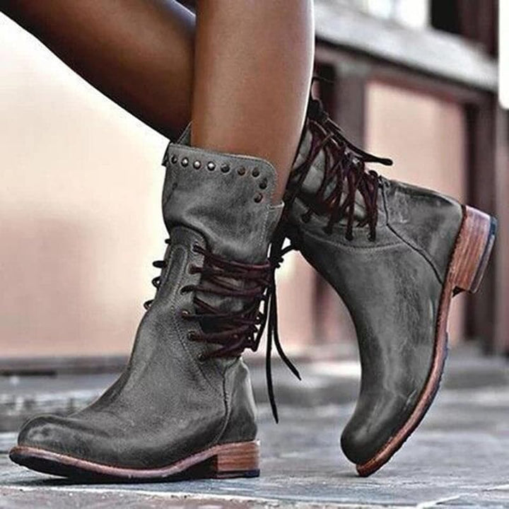 Jatta - Bottes élégantes en cuir avec lacets