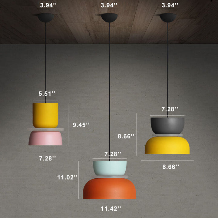 Suspension LED 1 lumière Nordic Colorful Macaron