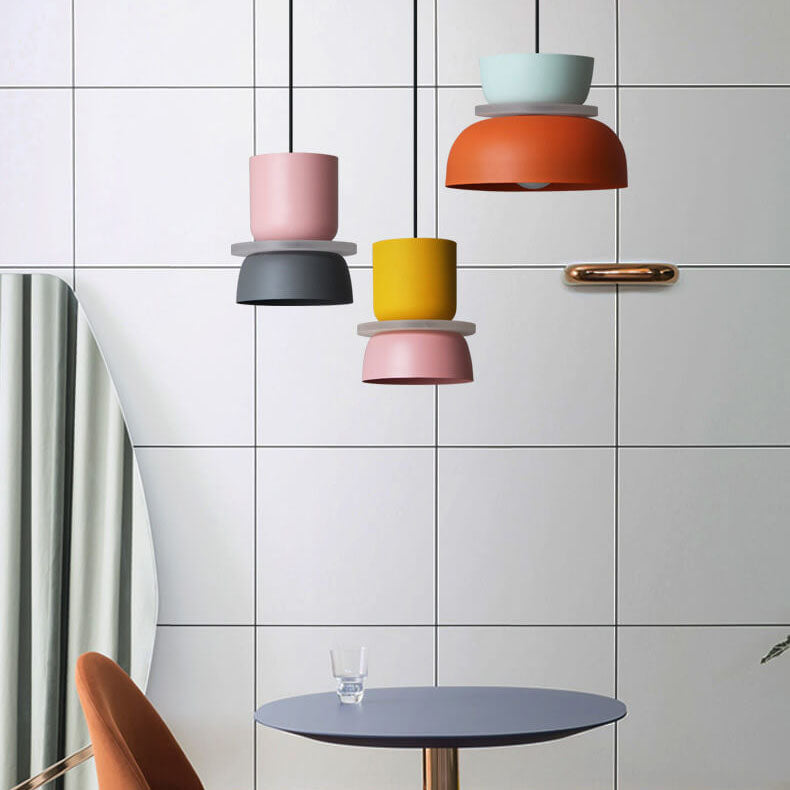 Suspension LED 1 lumière Nordic Colorful Macaron