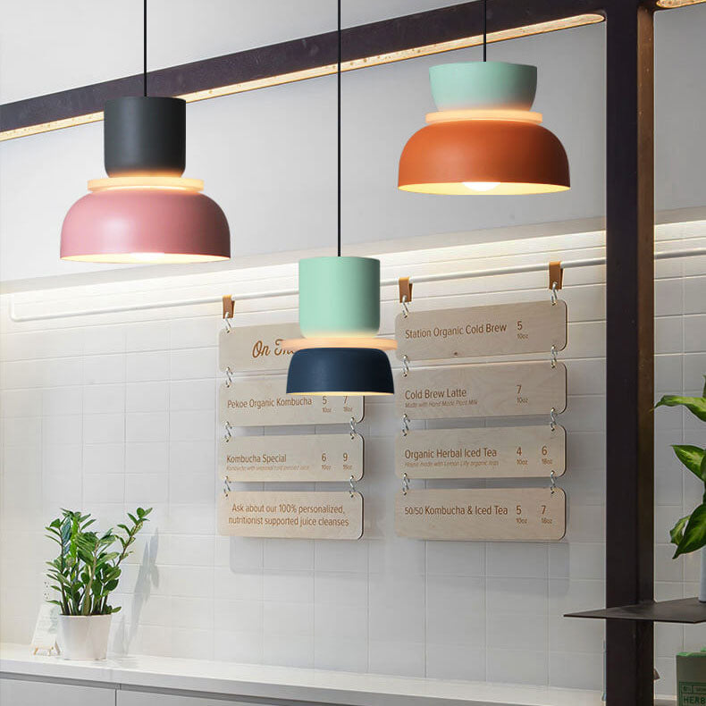 Suspension LED 1 lumière Nordic Colorful Macaron