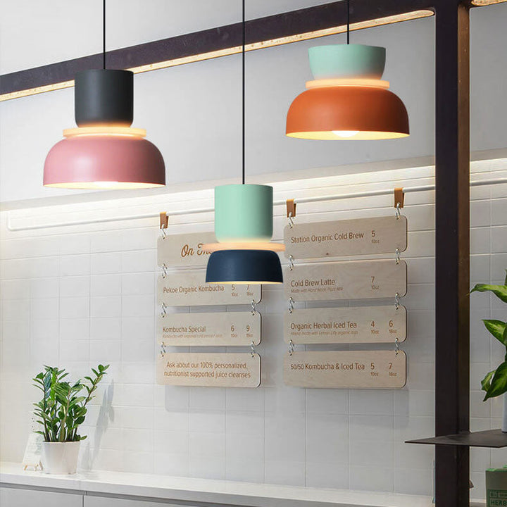 Suspension LED 1 lumière Nordic Colorful Macaron
