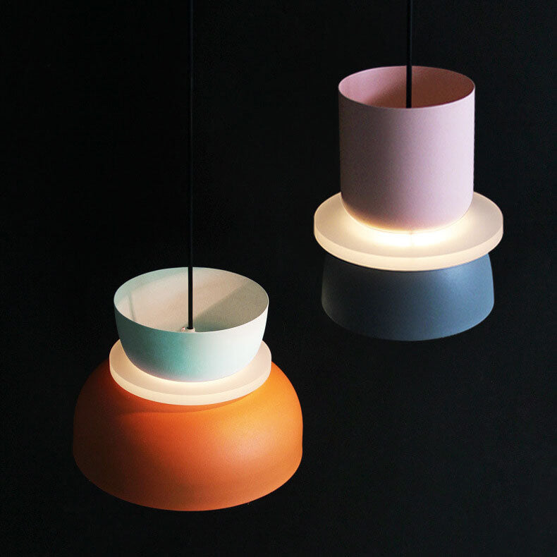 Suspension LED 1 lumière Nordic Colorful Macaron