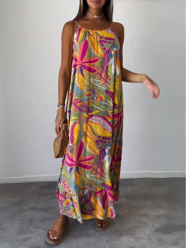 Ärmelloses bedrucktes Kleid