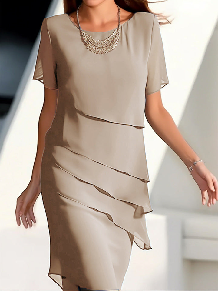 Pacey | Vestito midi alla moda con dettaglio splicing