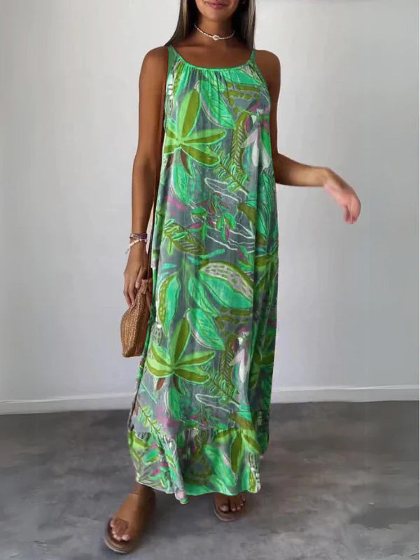 Ärmelloses bedrucktes Kleid