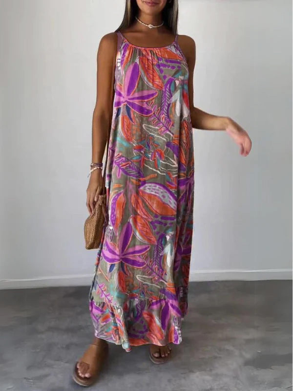 Ärmelloses bedrucktes Kleid