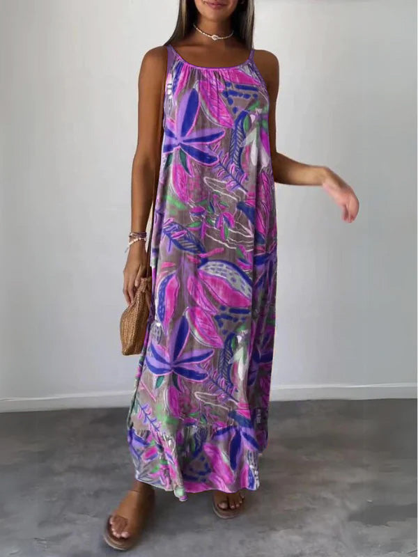 Ärmelloses bedrucktes Kleid