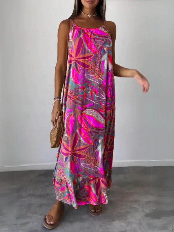 Ärmelloses bedrucktes Kleid