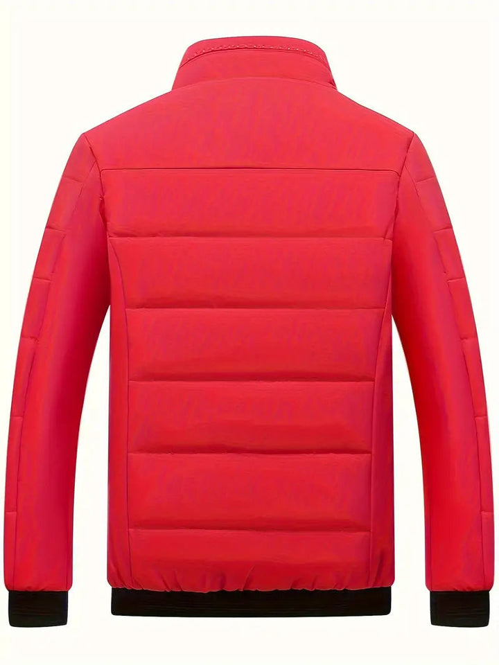 Matthieu – Cappotto uomo con collo alto, giacca invernale spessa con fodera in velluto