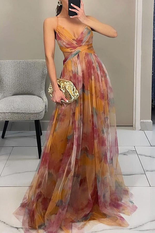 Robe longue à lacets