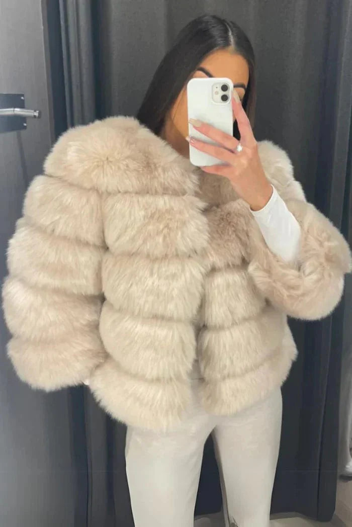 Tarynna - Veste en peluche synthétique confortable