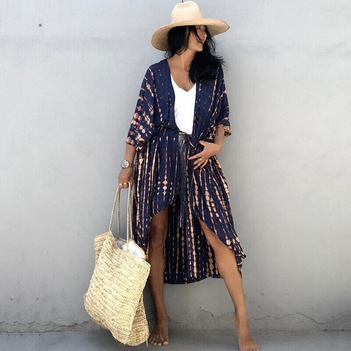 Kimono de Plage Long Femme – Vêtement Léger et Élégant pour Été et Vacances