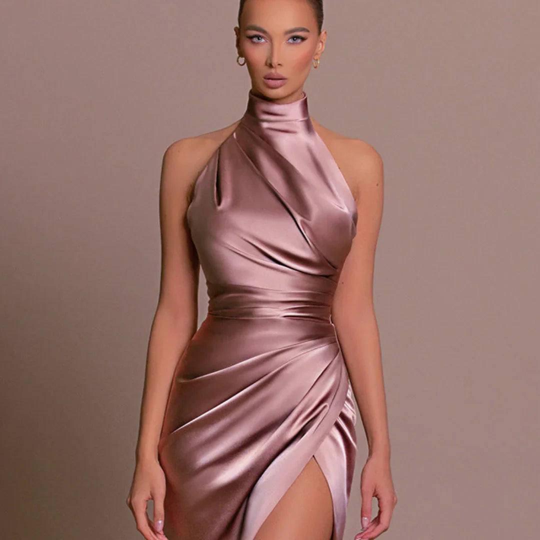 Women's Backless Dress with High Slit | Maxi