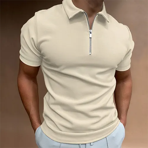 Lässiges Sommer-Polo für Herren | Reißverschluss