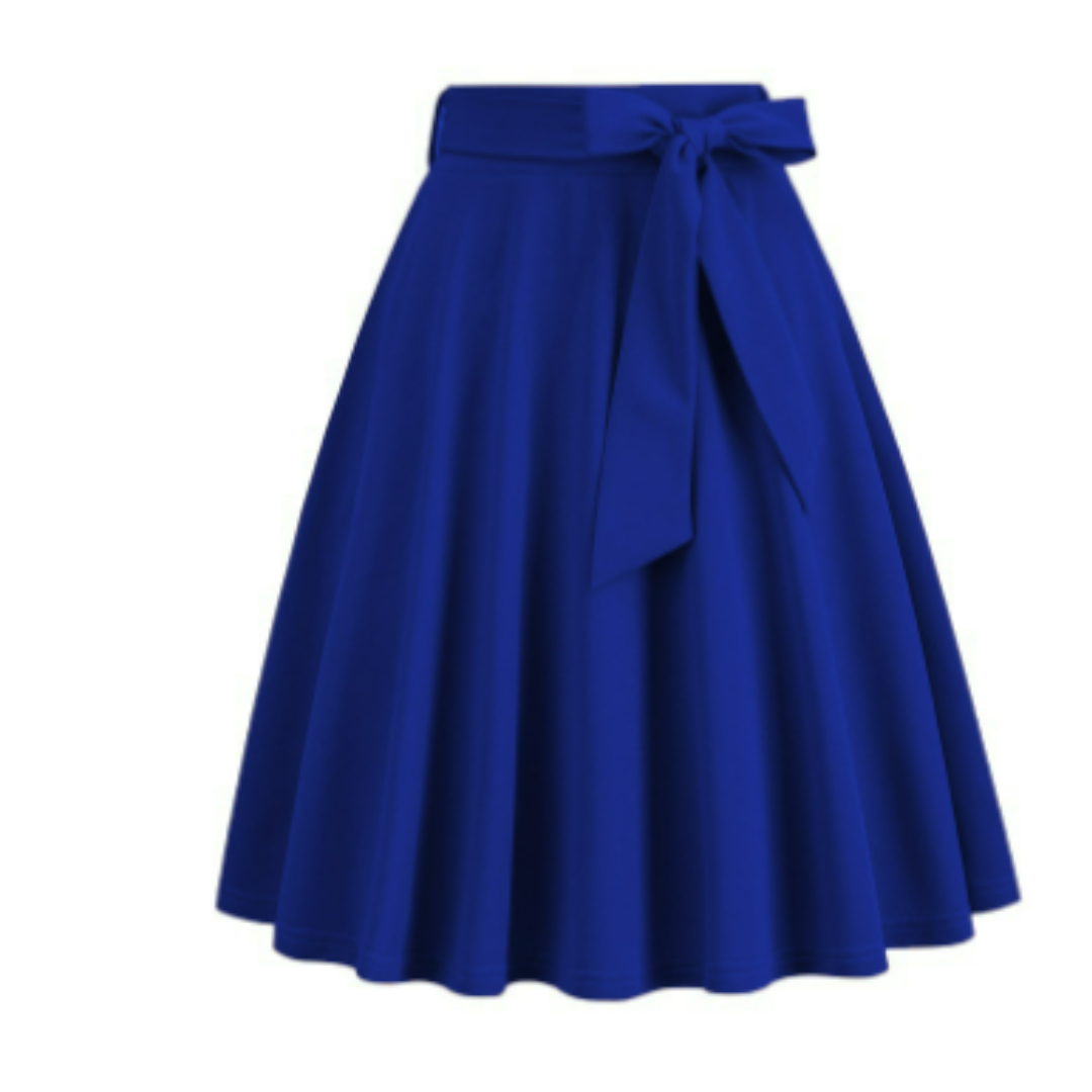 Damen Midirock mit hoher Taille | Fliege