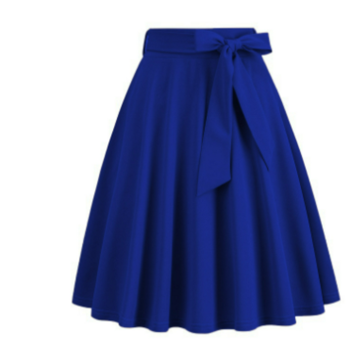 Damen Midirock mit hoher Taille | Fliege