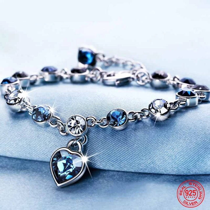 Crystal Bracelet "Heart of the Ocean" - Dazzling and Elegant Jewelry