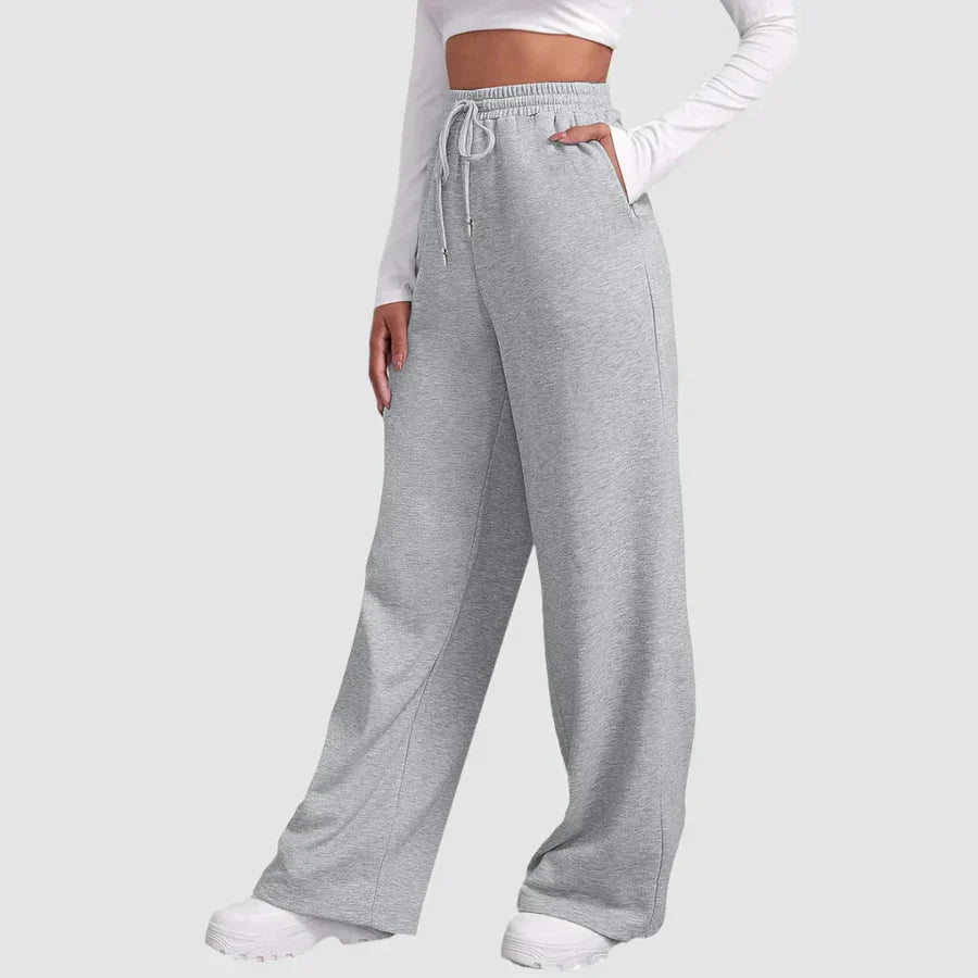 Pantaloni da jogging larghi da donna a vita alta | Vestibilità rilassata