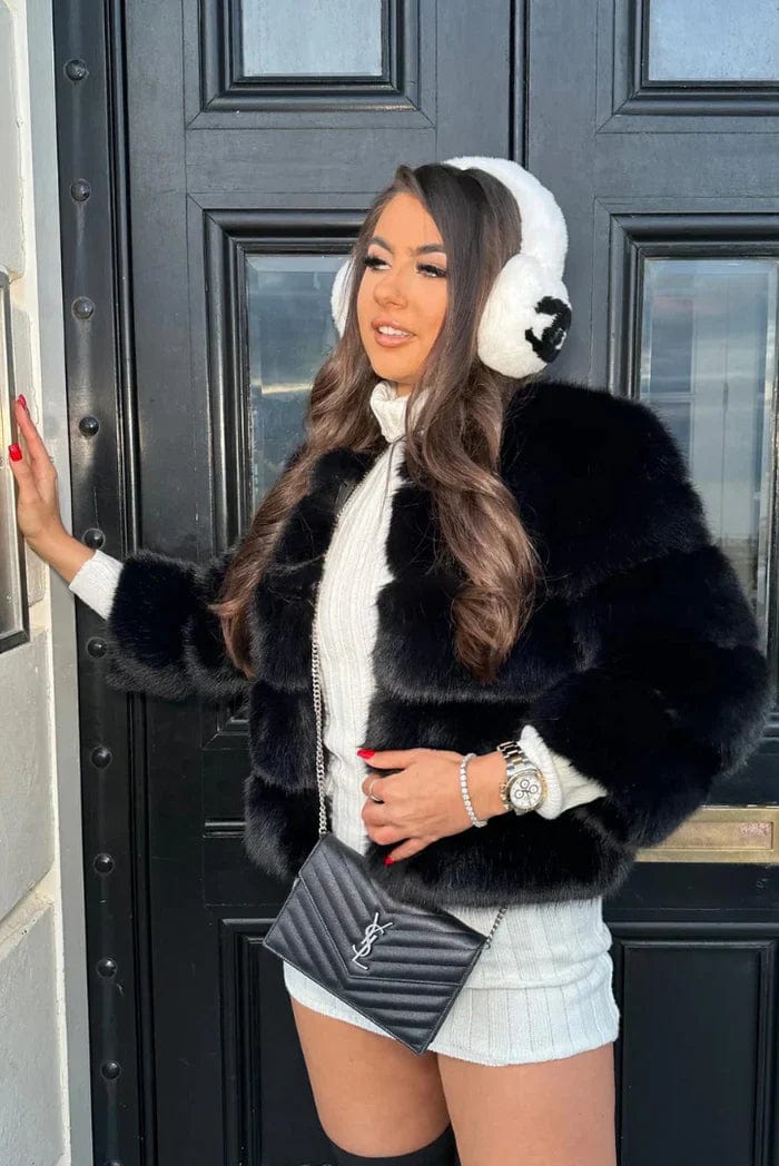 Tarynna - Veste en peluche synthétique confortable