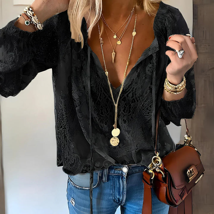 Boho-Sommeroberteil mit langen Ärmeln für Damen | Schick