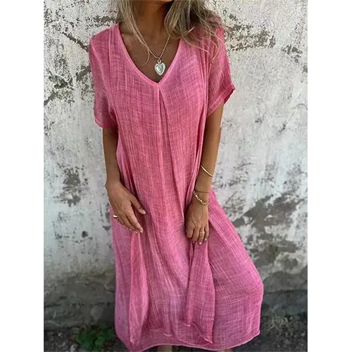 Weites Sommer-Strandkleid für Damen | Midi