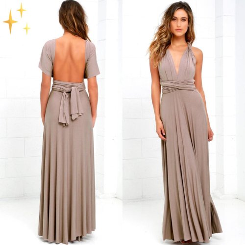 Elegantes Hochzeitskleid mit Rückenausschnitt für Damen | Maxi