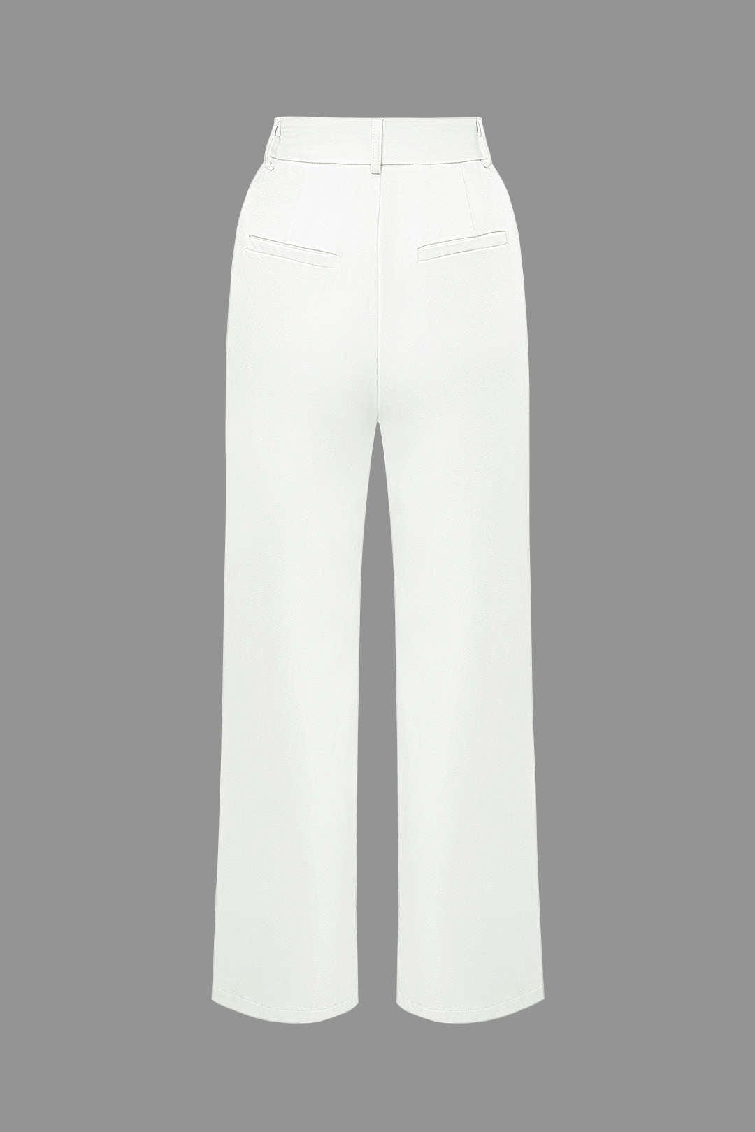 Ensemble Pantalon et Gilet à Revers - Élégance Décontractée