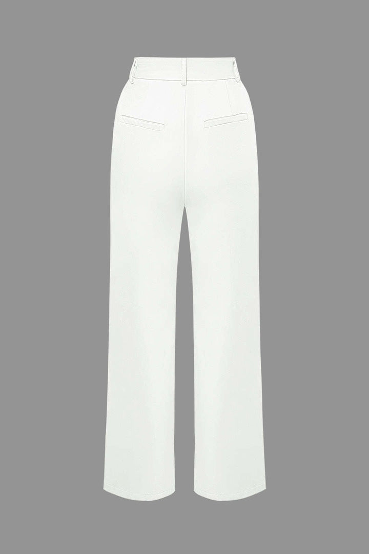 Ensemble Pantalon et Gilet à Revers - Élégance Décontractée