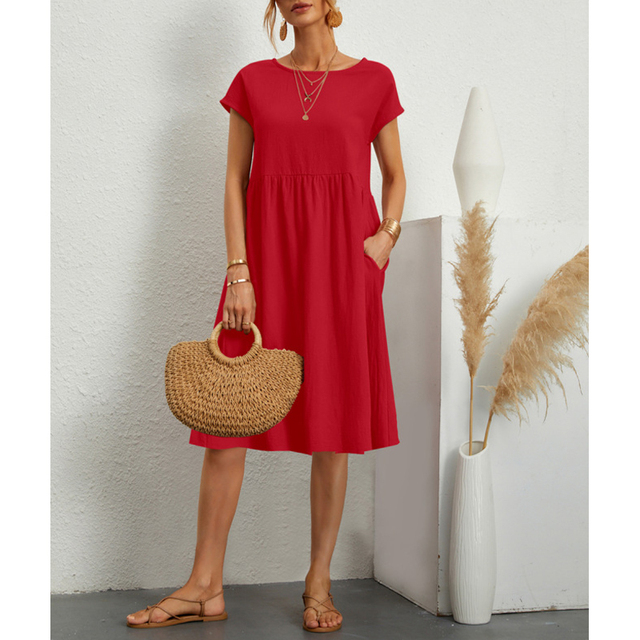 Robe Midi en Coton Kasandra – Élégance et Confort pour l'Été