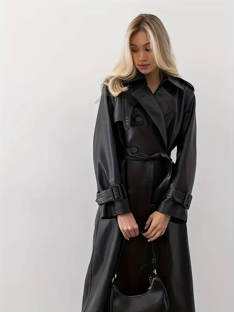Cappotto in pelle invernale per donne - Alessia