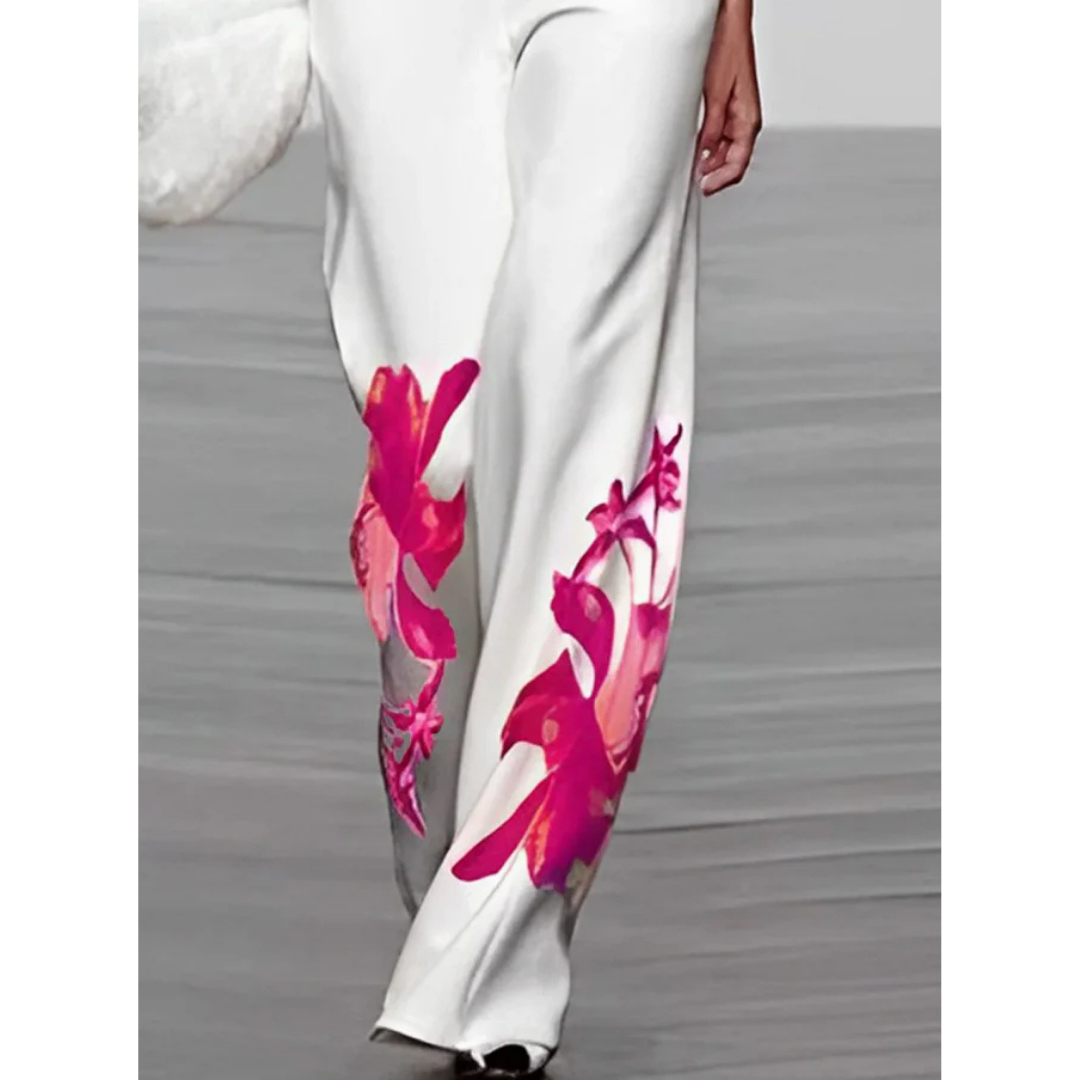 Damen Bedrucktes Zweiteiliges Set | Blumen