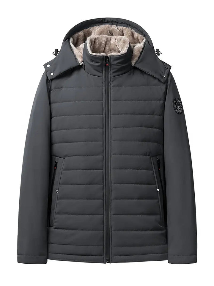 Élias – Giacca invernale imbottita con cappuccio da uomo, elegante e calda