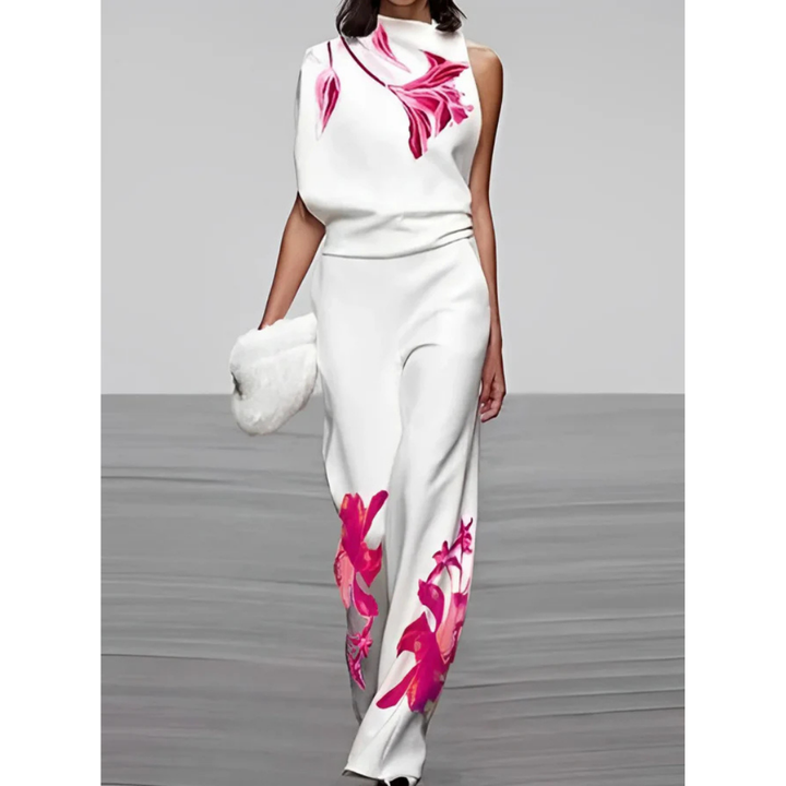 Damen Bedrucktes Zweiteiliges Set | Blumen